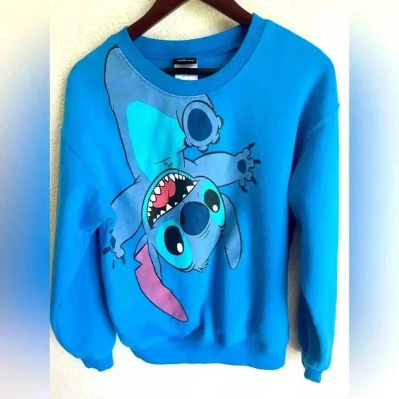 Disney Sweaters - Vintage Disney Lilo And Stitch Pullover Sweatshirt Crewneck Blue Size Medium